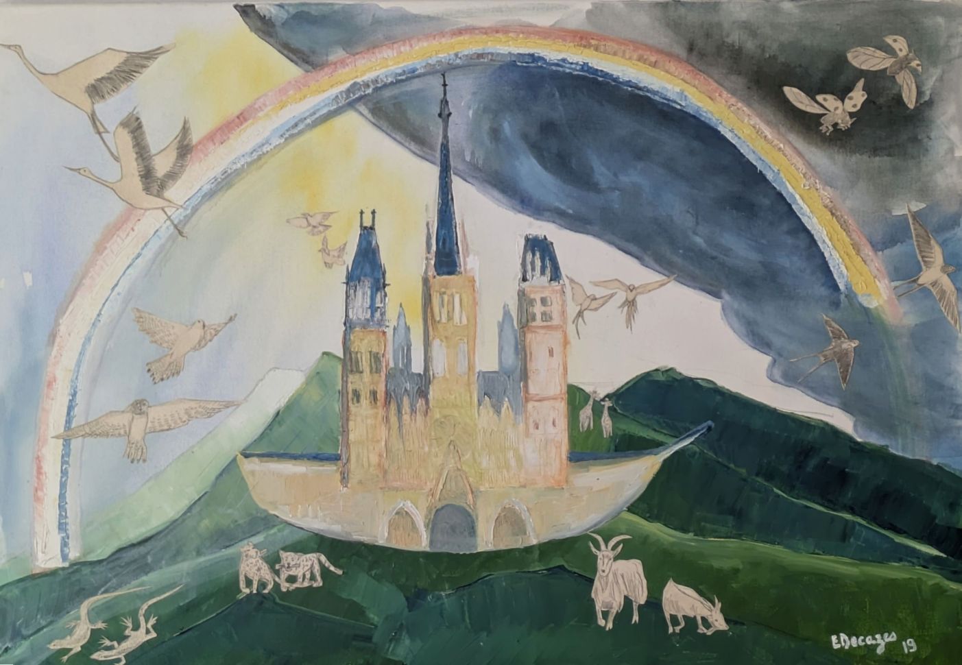 Arche de cathédrale évoquant le passage, l'accompagnement et la profondeur du soin